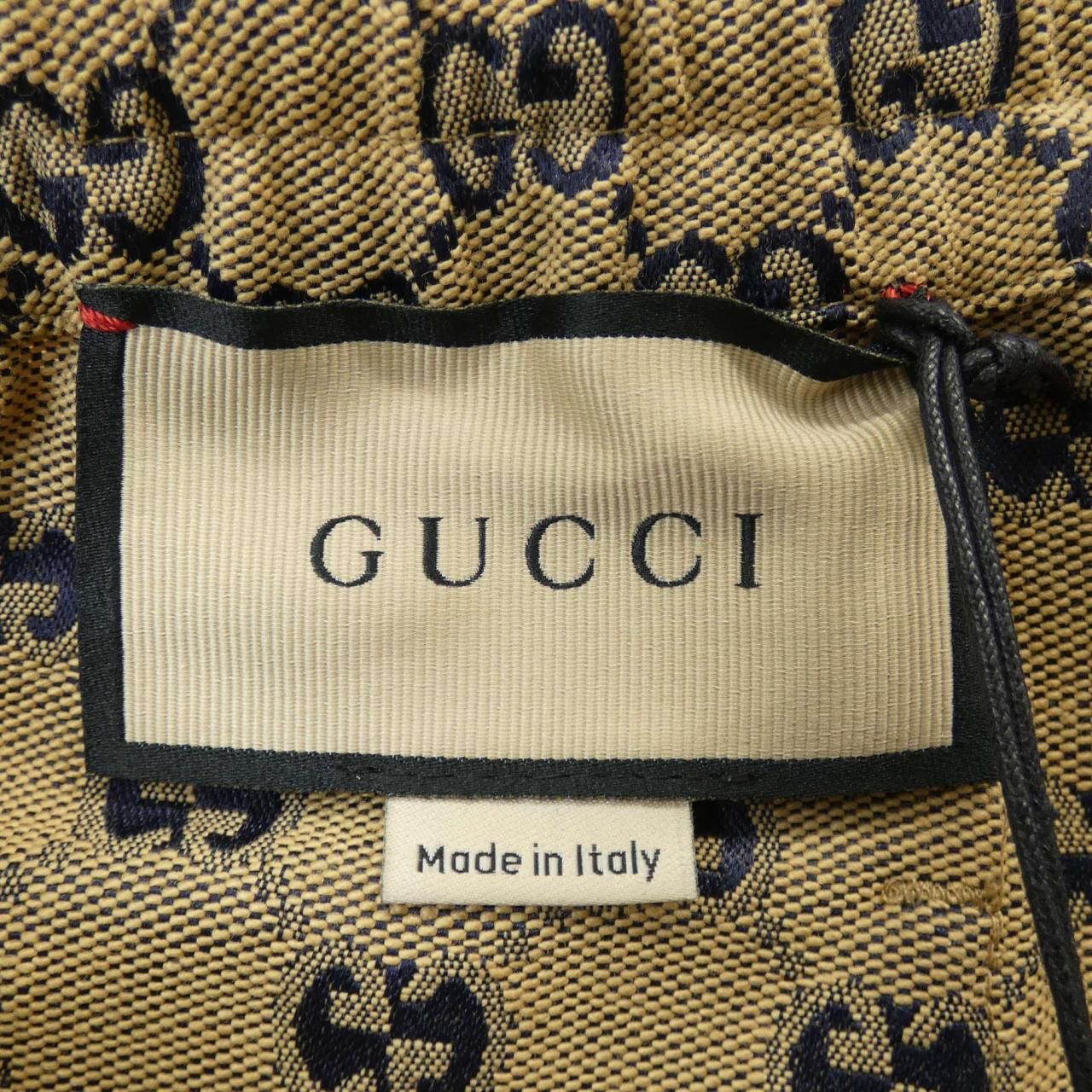 Gucci Leather Interlocking GG Canvas Pants — view 4