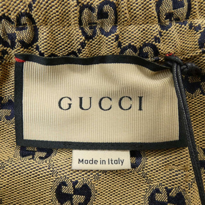 Gucci Leather Interlocking GG Canvas Pants — view 4