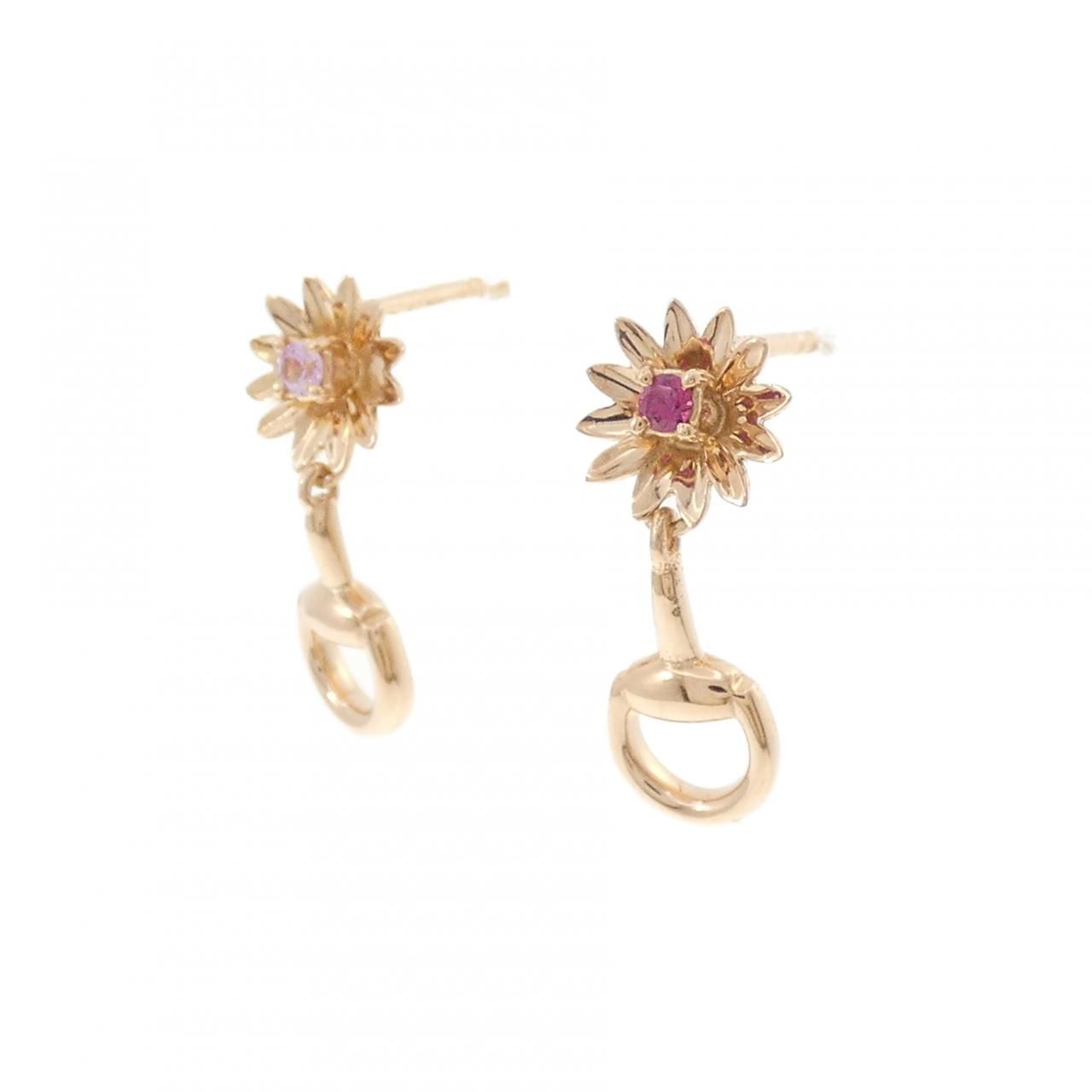 Gucci Ruby Earrings Gold — view 2