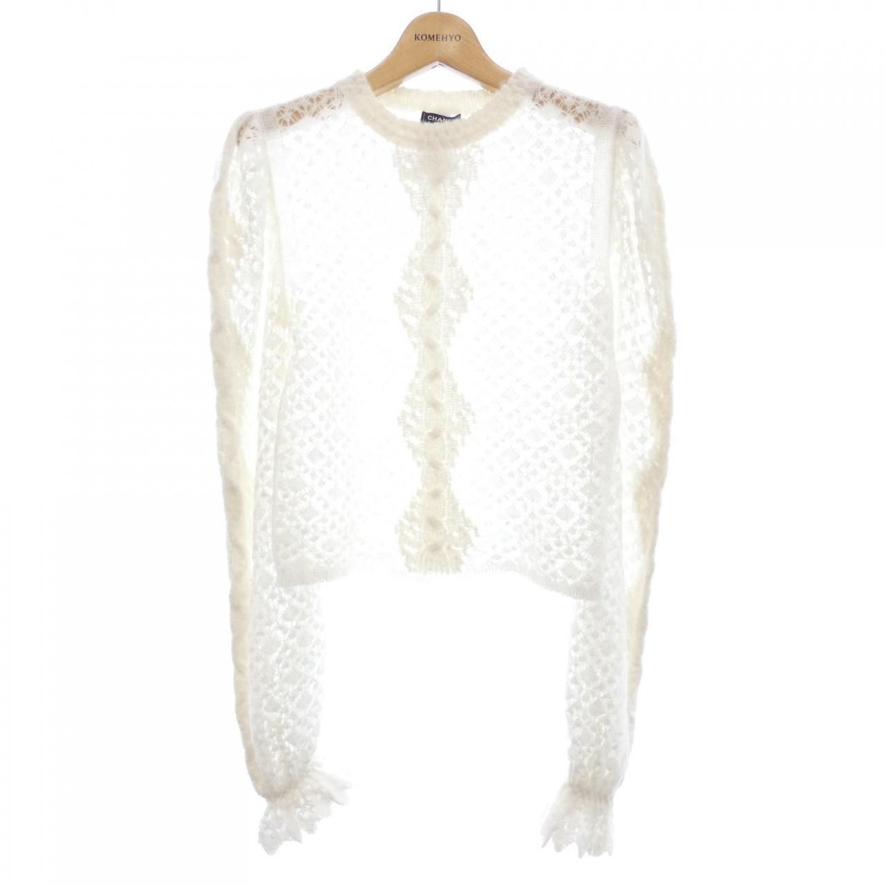 Chanel Knit Sweater White