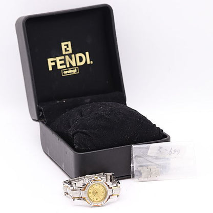 Fendi Quartz Date Gold Dial Watch — view 5