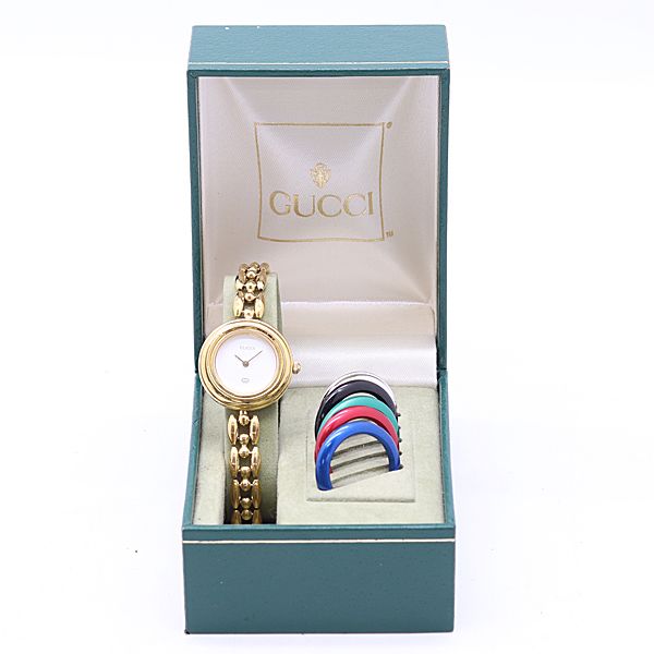 Gucci 11 12 Quartz Change Bezel White Dial Watch