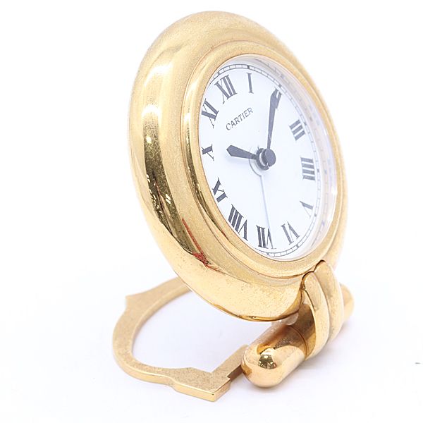 Cartier Travel Clock Quartz White Dial Table — view 2