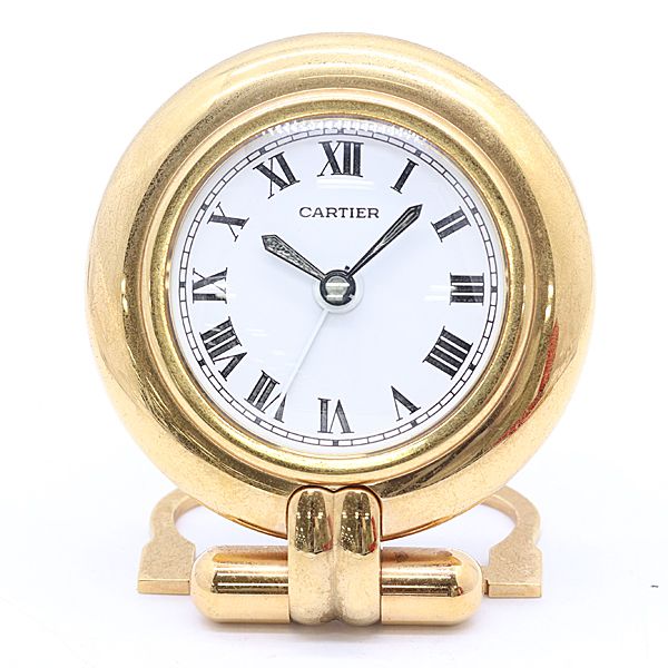 Cartier Travel Clock Quartz White Dial Table