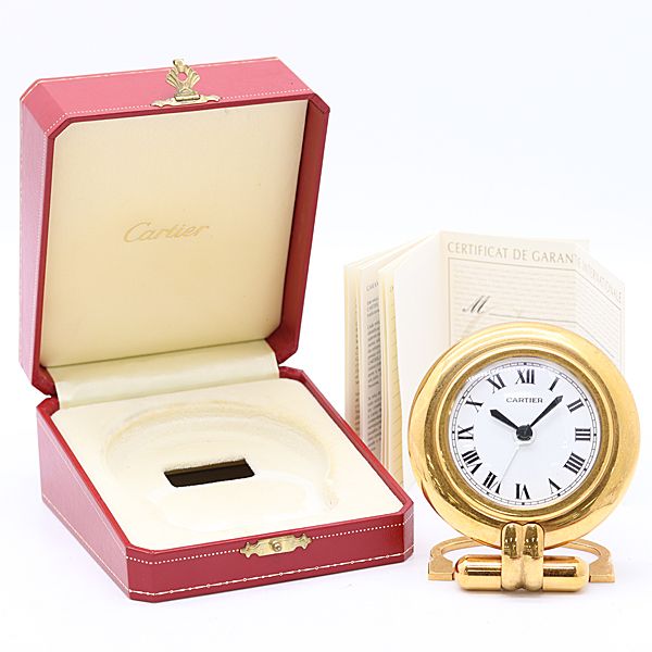 Cartier Travel Clock Quartz White Dial Table — view 6