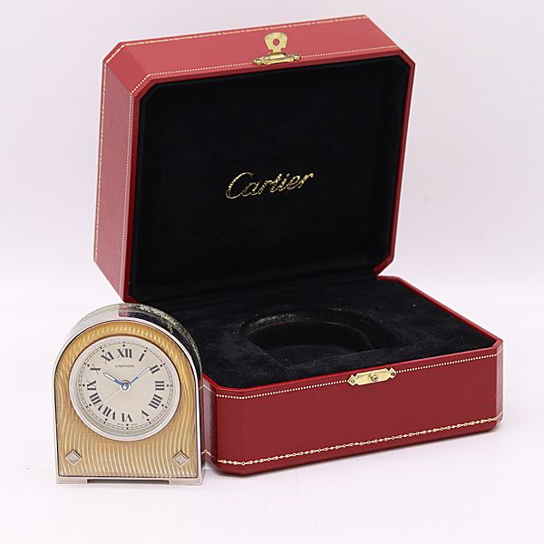 Cartier Travel Clock White Dial Quartz Table — view 6