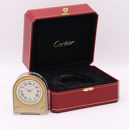 Cartier Travel Clock White Dial Quartz Table — view 6