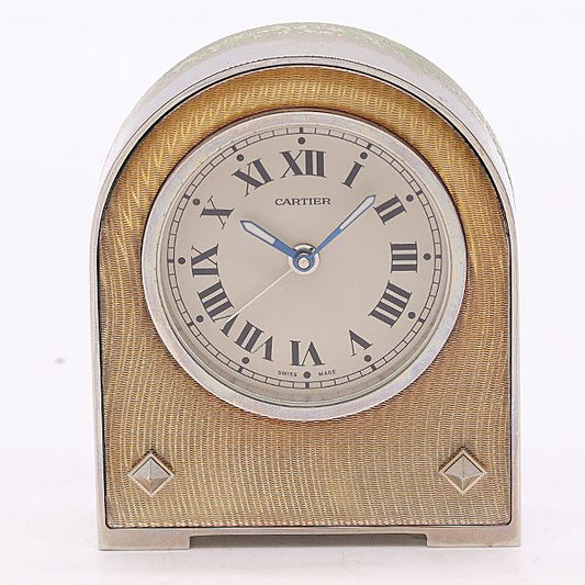 Cartier Travel Clock White Dial Quartz Table