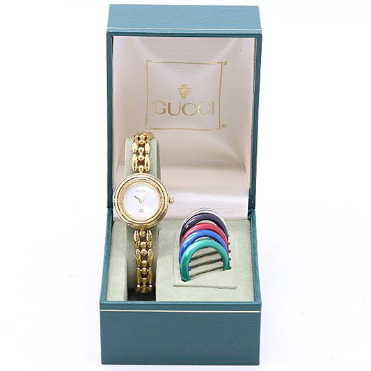 Gucci 11 12 Change Bezel White Dial Watch