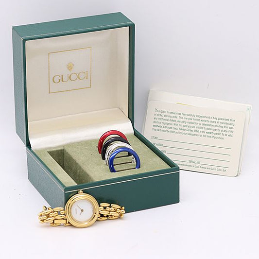 Gucci Change Bezel 11 12.2 Quartz White Dial Watch