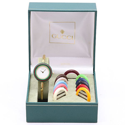 Gucci Change Bezel 11 12.2 Quartz White Dial Watch