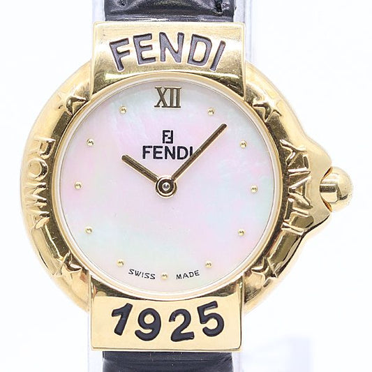 Fendi Quartz White Shell Dial Watch
