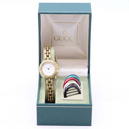 Gucci Change Bezel 11 12 Quartz White Dial Watch