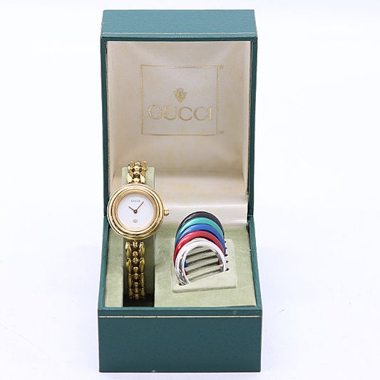 Gucci Change Bezel 11 12 Quartz White Dial Watch