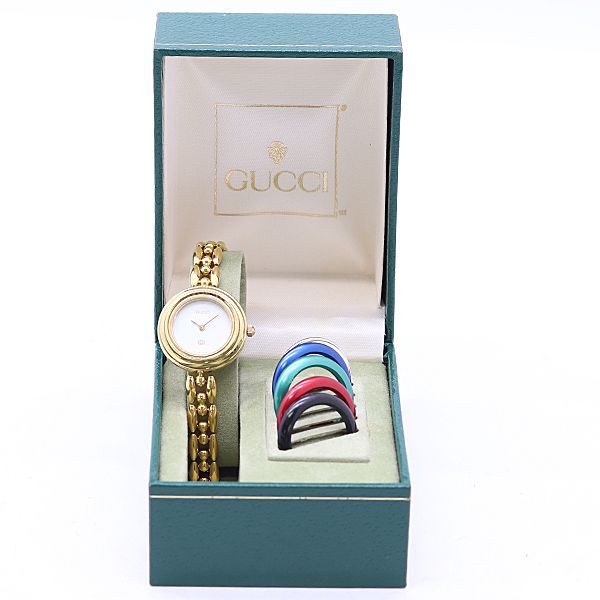 Gucci Change Bezel 11 12 Quartz White Dial Watch
