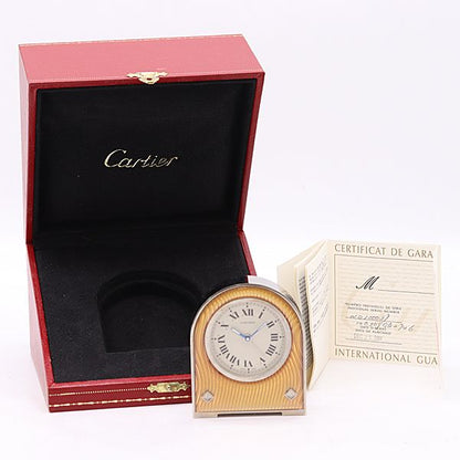 Cartier Box Table Clock Quartz White Dial — view 5