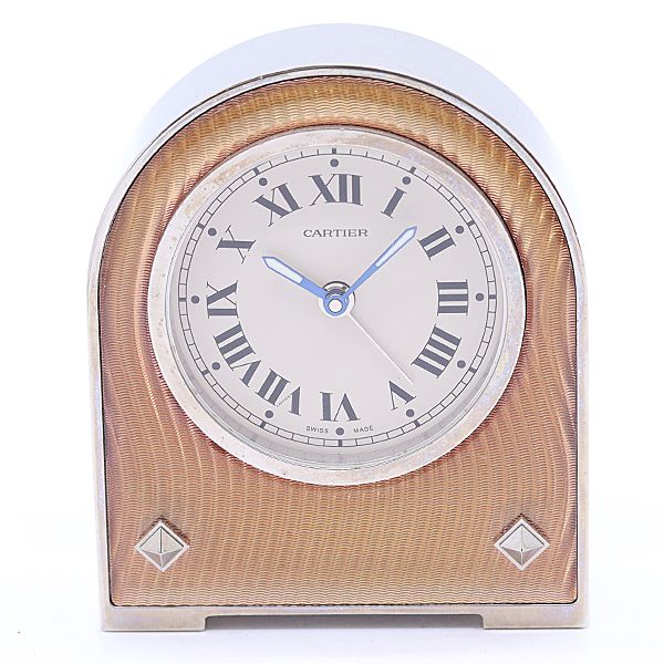 Cartier Box Table Clock Quartz White Dial