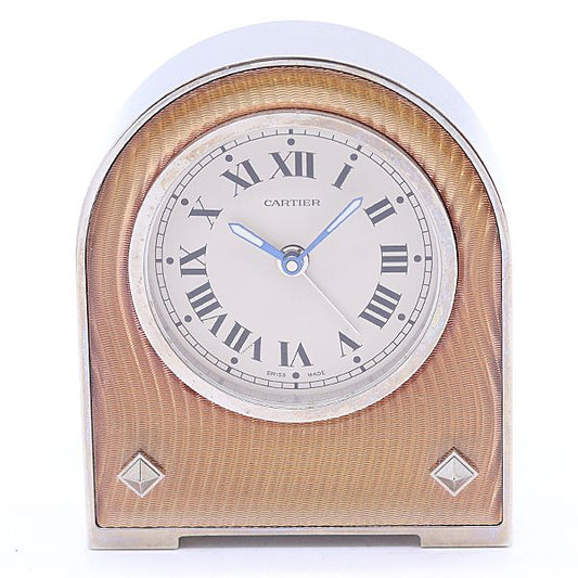 Cartier Box Table Clock Quartz White Dial