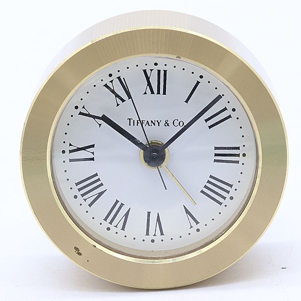Tiffany & Co Box Table Clock Quartz White Dial