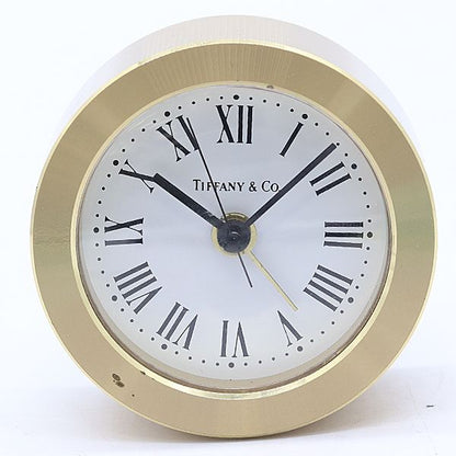 Tiffany & Co Box Table Clock Quartz White Dial