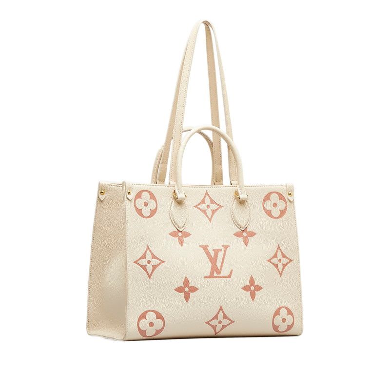 Louis Vuitton Monogram Empreinte On The Go Shoulder Bag Tote 2-Way Cream Rose — view 2