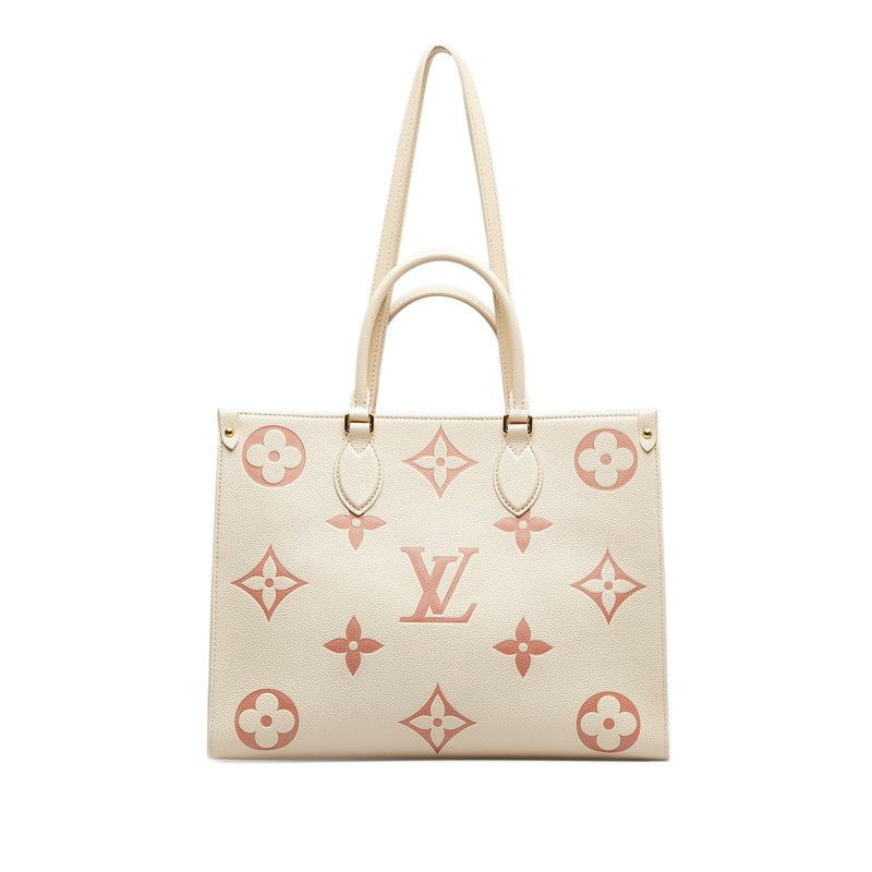 Louis Vuitton Monogram Empreinte On The Go Shoulder Bag Tote 2-Way Cream Rose — view 3
