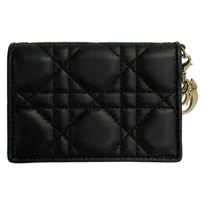 Dior Business Card Holder Lady Black Lambskin — view 2