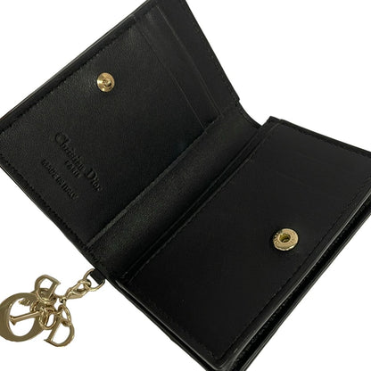 Dior Business Card Holder Lady Black Lambskin — view 3