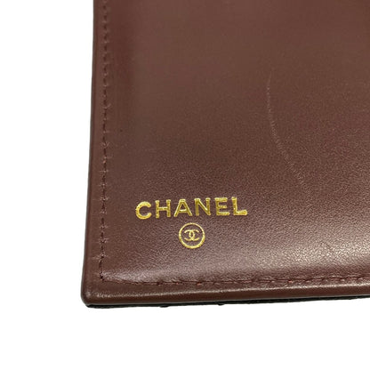 Chanel Trifold Wallet Classic Flap Quilted Black Gold Handbag — view 5