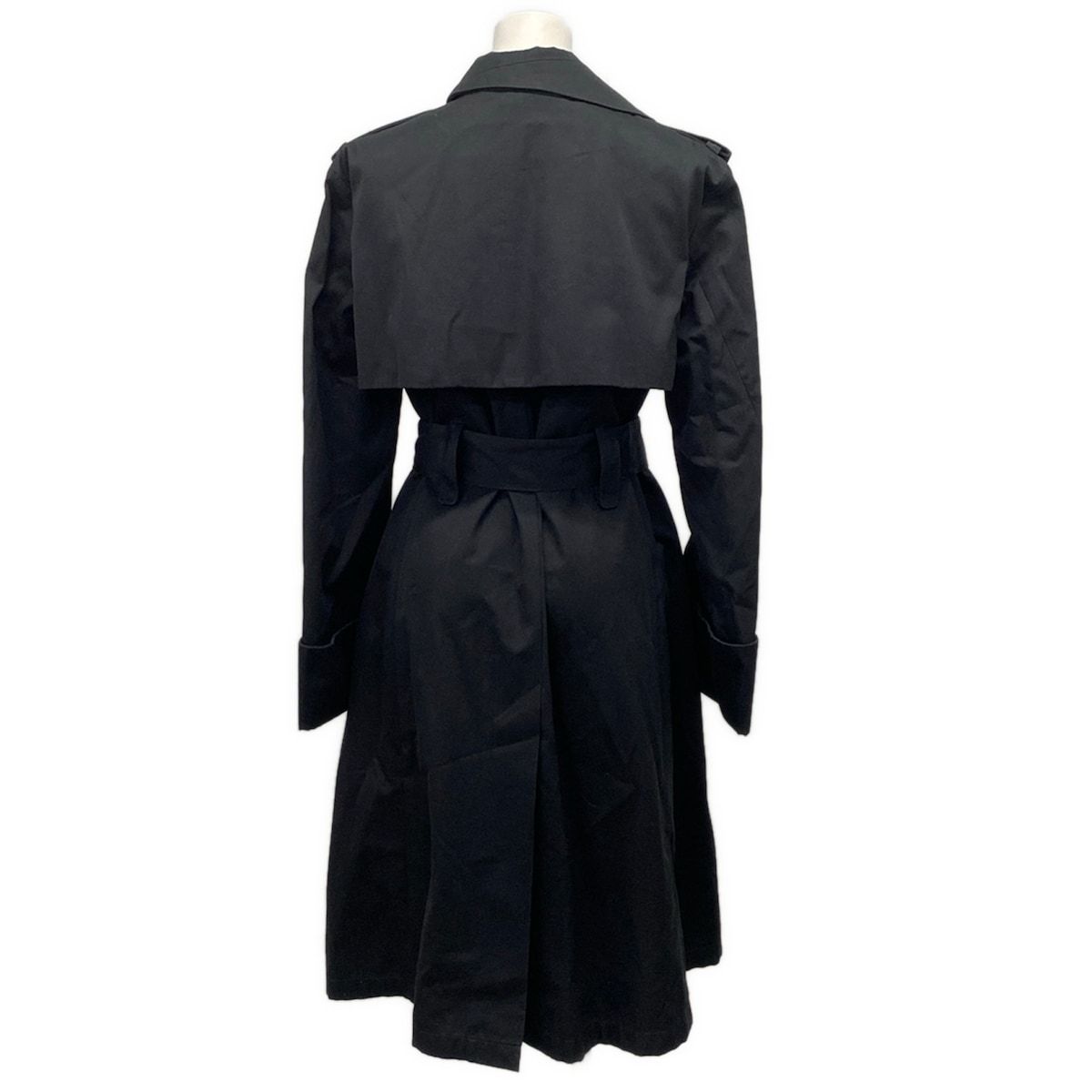 Celine Trench Coat 38 M Black Long Sleeve Winter Cotton — view 2