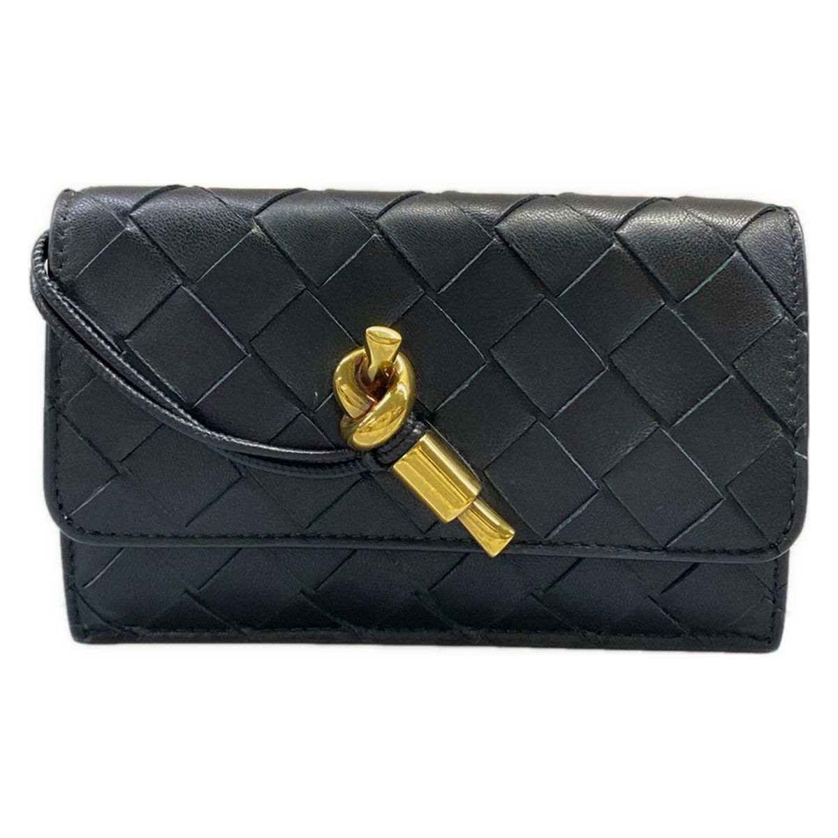 Bottega Veneta Wallet Andia Mo Black Leather