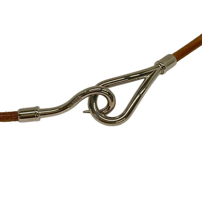 Hermes Bracelet Jumbo Leather Brown Silver Double Strand — view 4