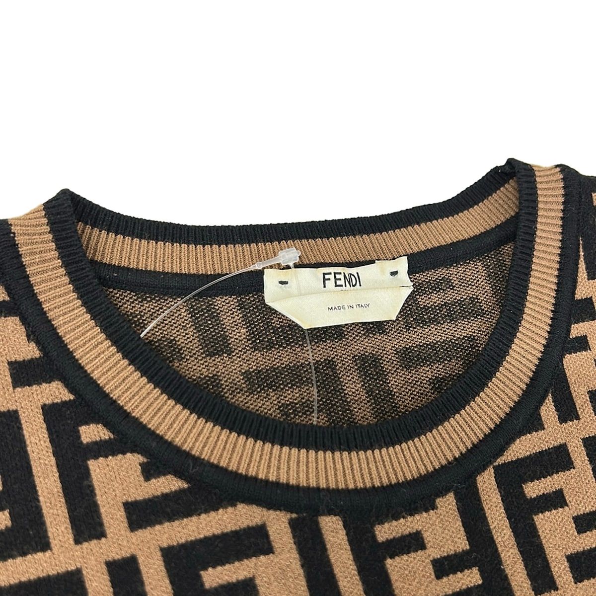 Fendi Dress 38 S Brown Black Zucca Pattern FF Logo 38 — view 8
