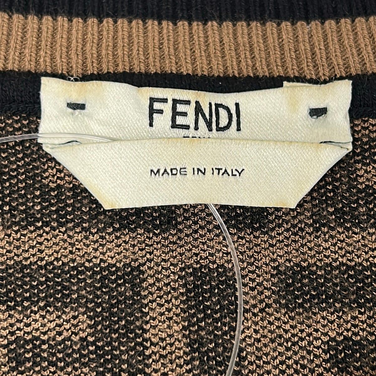 Fendi Dress 38 S Brown Black Zucca Pattern FF Logo 38 — view 3