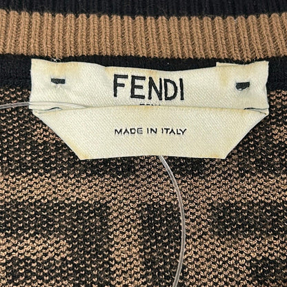 Fendi Dress 38 S Brown Black Zucca Pattern FF Logo 38 — view 3