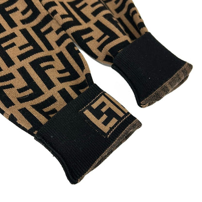 Fendi Dress 38 S Brown Black Zucca Pattern FF Logo 38 — view 7