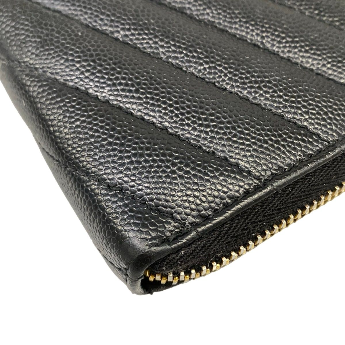 Saint Laurent Paris Wallet Black Zip Around Leather — view 7