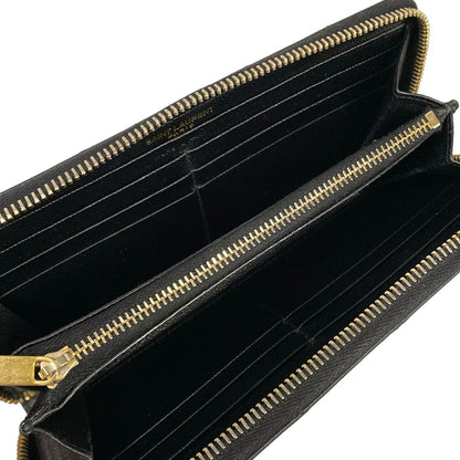 Saint Laurent Paris Wallet Black Zip Around Leather — view 3