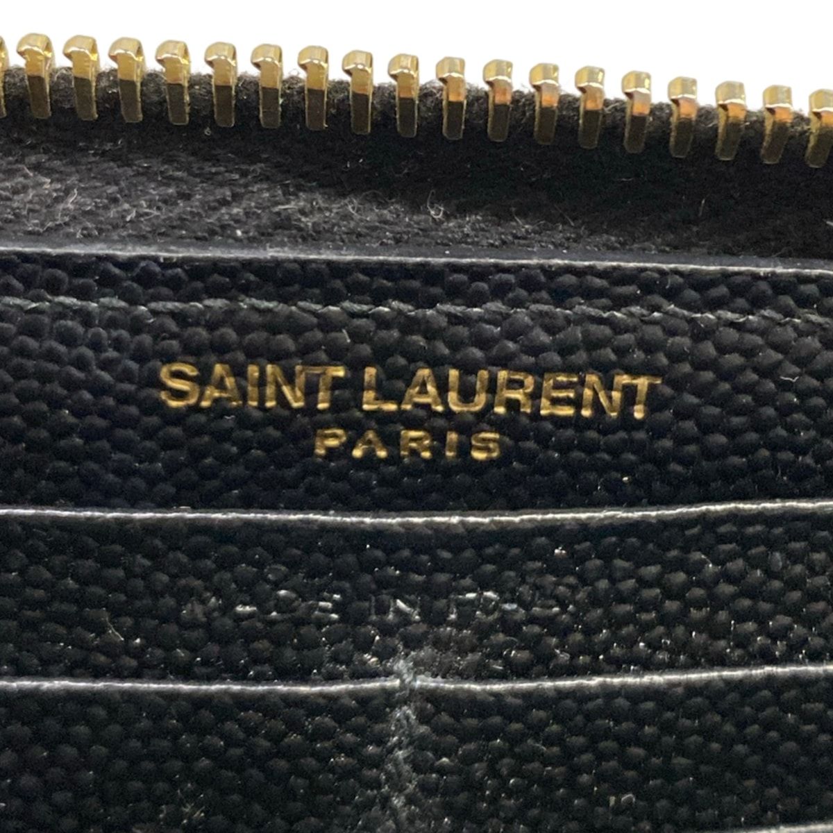 Saint Laurent Paris Wallet Black Zip Around Leather — view 5