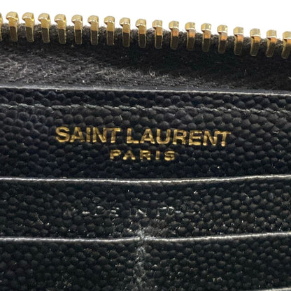 Saint Laurent Paris Wallet Black Zip Around Leather — view 5