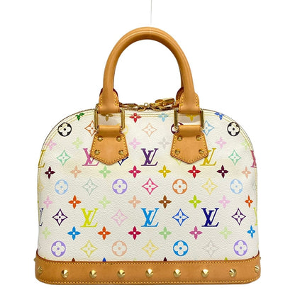 Louis Vuitton Handbag Monogram Multicolor Alma Blanc Leather — view 3