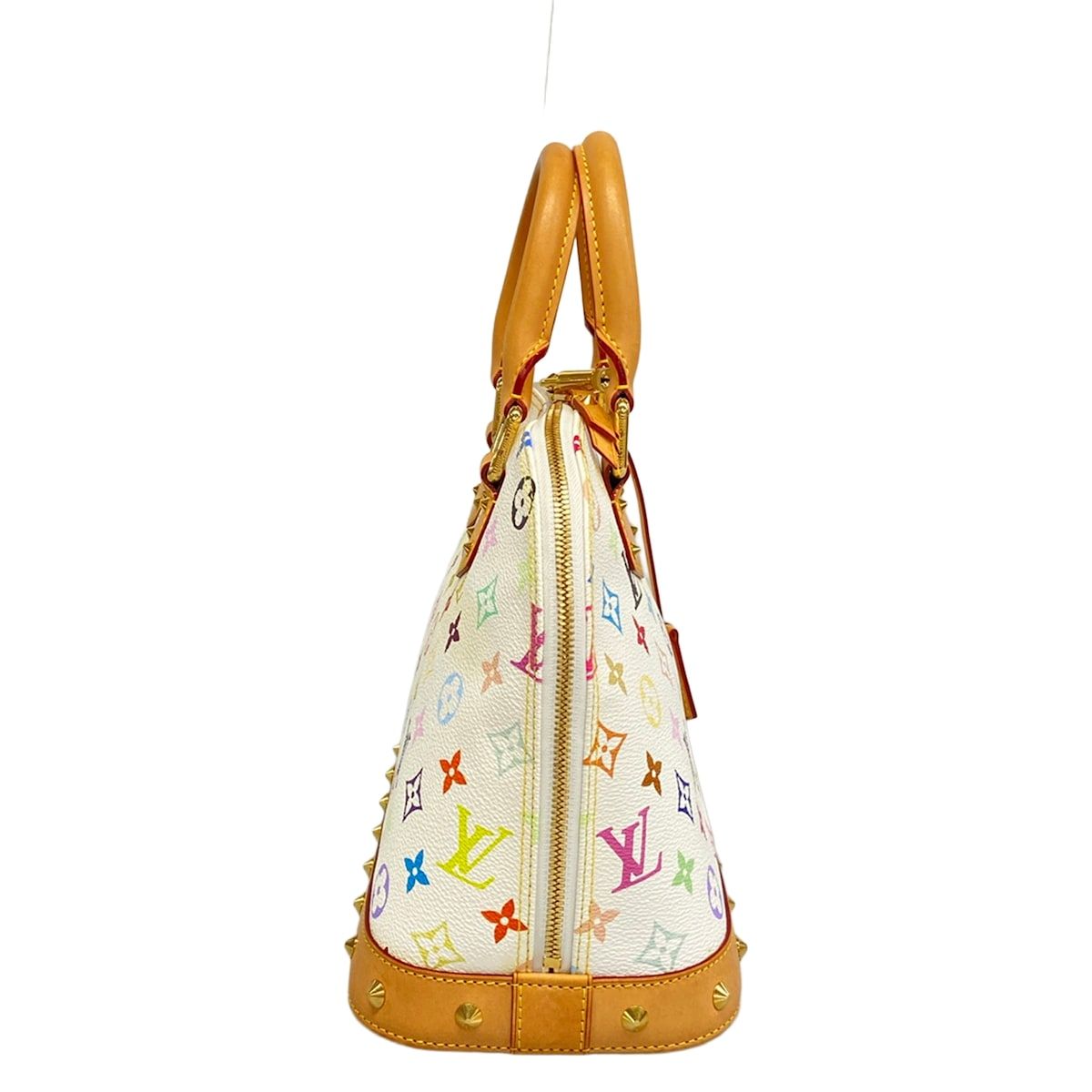 Louis Vuitton Handbag Monogram Multicolor Alma Blanc Leather — view 2