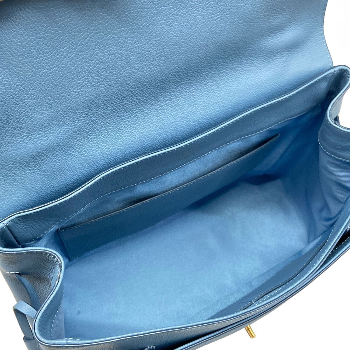 Louis Vuitton Handbag Lockme Light Blue Black Leather — view 7