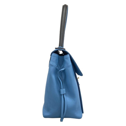 Louis Vuitton Handbag Lockme Light Blue Black Leather — view 2