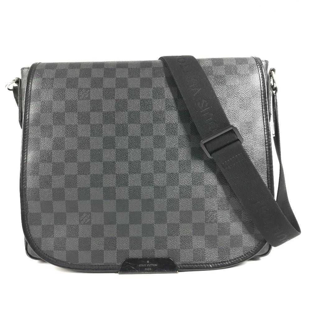 Louis Vuitton Shoulder Bag Daniel GM Damier Graphite Canvas Black