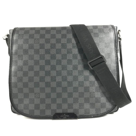 Louis Vuitton Shoulder Bag Daniel GM Damier Graphite Canvas Black