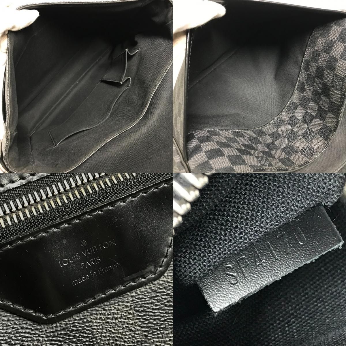 Louis Vuitton Shoulder Bag Daniel GM Damier Graphite Canvas Black — view 9