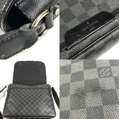 Louis Vuitton Shoulder Bag Daniel GM Damier Graphite Canvas Black — view 8