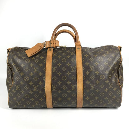 Louis Vuitton Boston Bag Keepall Bandouliere 50 Monogram Canvas Brown