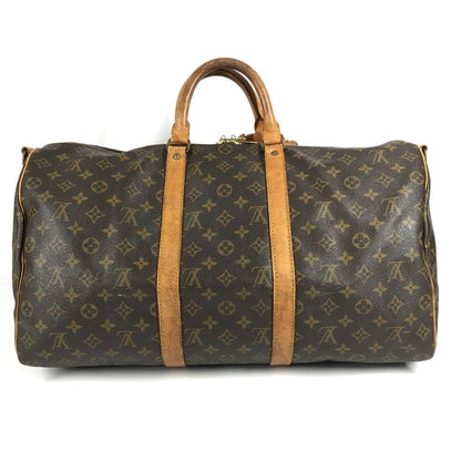 Louis Vuitton Boston Bag Keepall Bandouliere 50 Monogram Canvas Brown — view 2